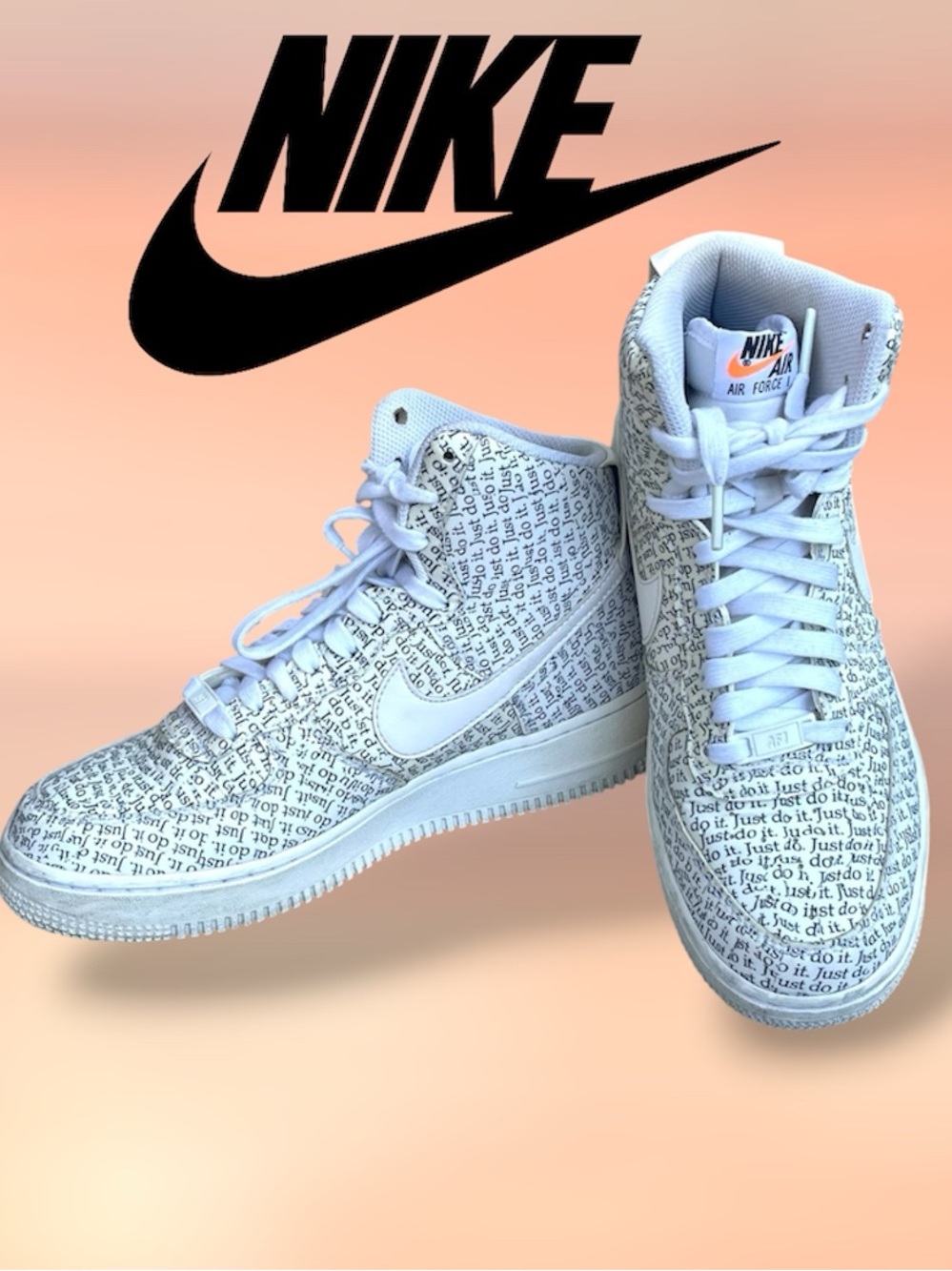 Nike Air Force 1 High '07 LV8 "Just Do It" Sneakers Mens Shoe Size 8.5